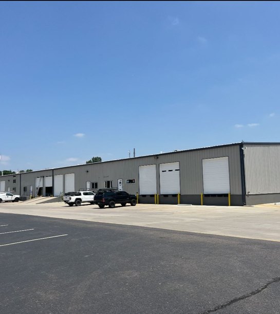 Warehouse exterior painting, commercial job